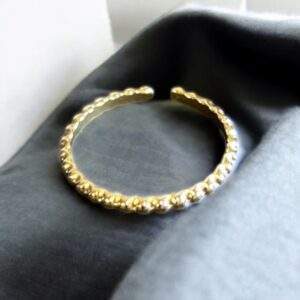 Dot Glow Ring gold - Edelstahl, verstellbar