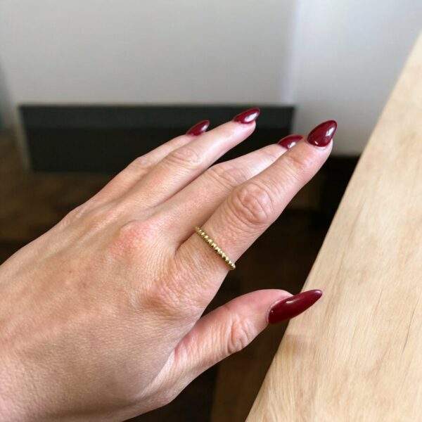 Dot Glow Ring gold - Edelstahl, verstellbar - Image 2