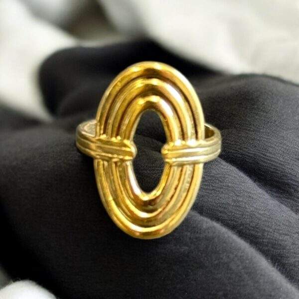 Urban Spiral Ring gold - Edelstahl, verstellbar