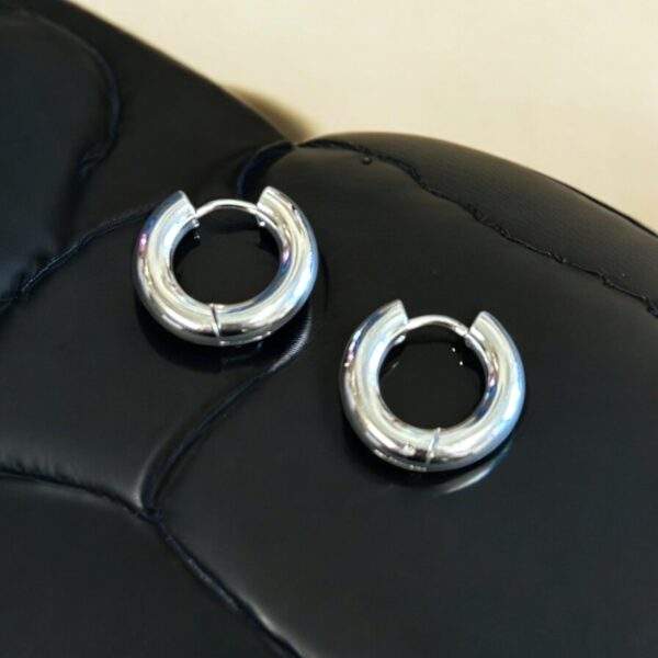 silver Creoles 16,5mm - Edelstahl