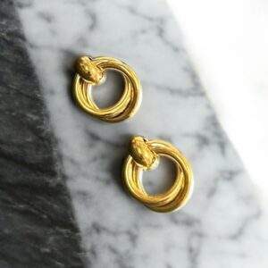 Twist Chic Ohrringe - gold, Edelstahl