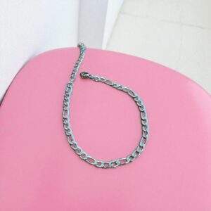 simple Chain Fußkette - silber, Edelstahl
