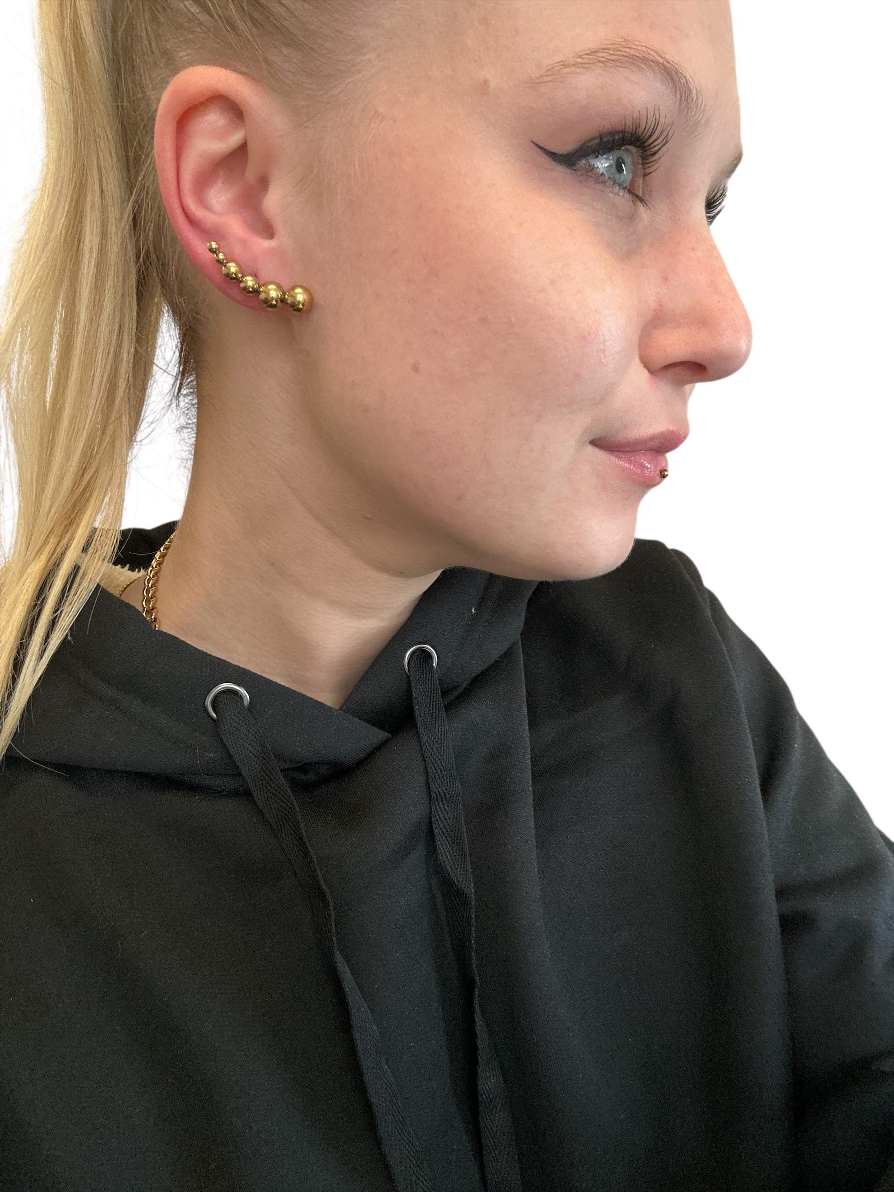 Solar Beads Ohrringe gold - Edelstahl, Wasserfest - Image 2