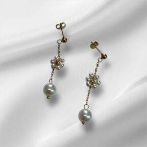 Pearl Harmony Ohrringe gold - Edelstahl, Wasserfest