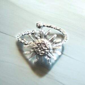 Sun Drop Ring silber - Edelstahl, verstellbar