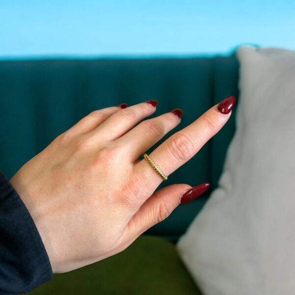 Minimal Vibe Ring gold - Edelstahl, verstellbar - Image 2