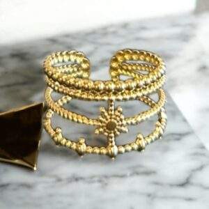 Stardust Layers Ring gold - Edelstahl, verstellbar