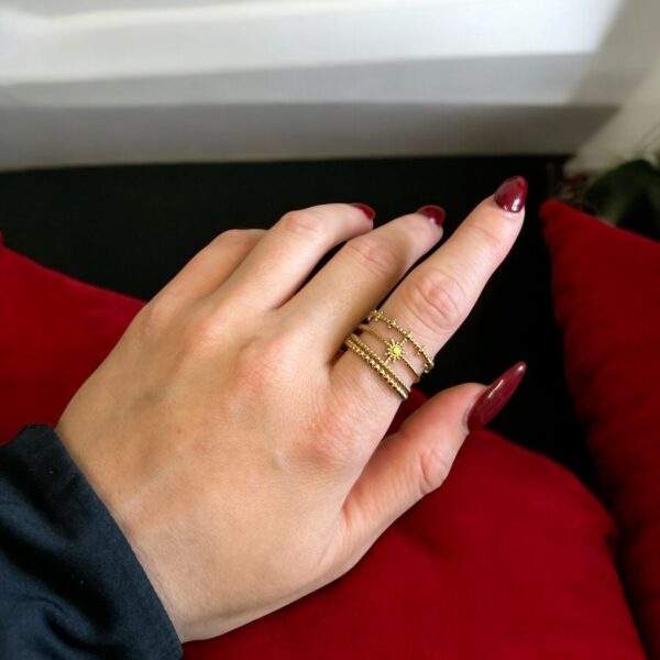 Stardust Layers Ring gold - Edelstahl, verstellbar - Image 2