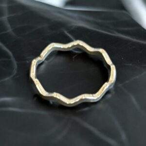 Wavy Touch Ring silber - Edelstahl, verstellbar