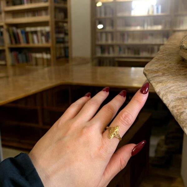 Celtic Soul Ring gold - Edelstahl, verstellbar - Image 2