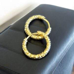 Golden Edge Creoles - gold, Edelstahl