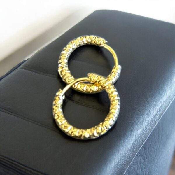 Golden Edge Creoles - gold, Edelstahl
