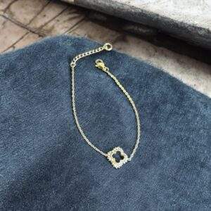 Flower Whisper Armband - gold, Edelstahl