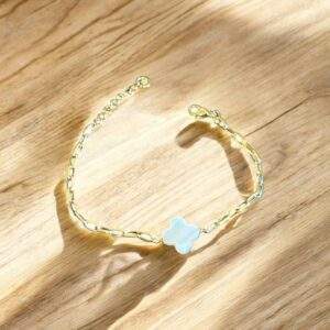 Blossom Shell Armband - gold, Edelstahl