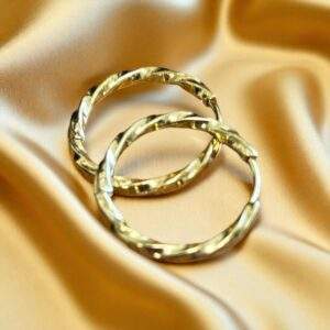 Screwed Creoles - gold, Edelstahl (16mm)