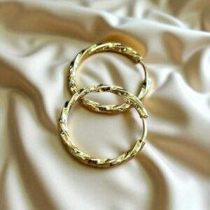 Screwed Creoles - gold, Edelstahl (20mm)