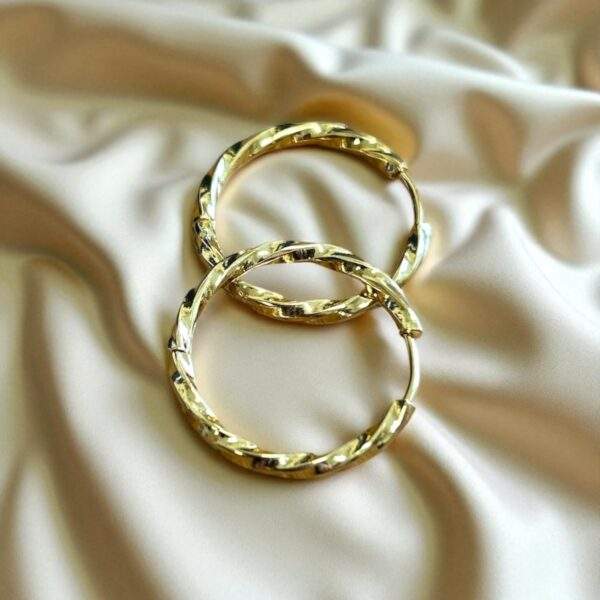 Screwed Creoles - gold, Edelstahl (20mm)
