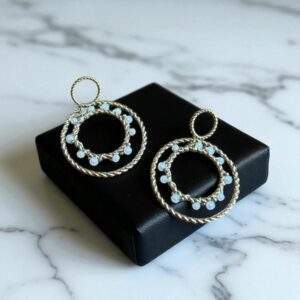 Pearly Circle Ohrringe - gold, Edelstahl