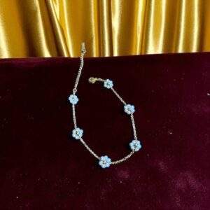 Daisy Fußkette - gold, Edelstahl