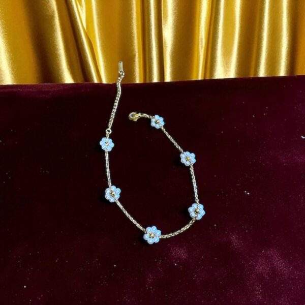 Daisy Fußkette - gold, Edelstahl