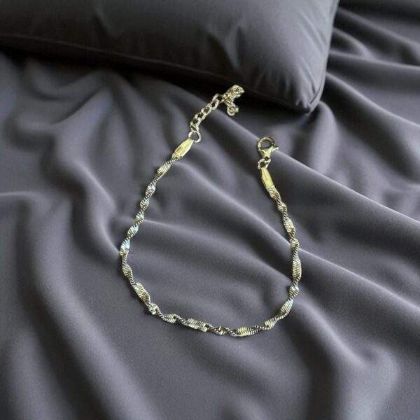 Silk Rope Armband - gold, Edelstahl