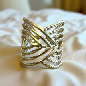 Echo Ring gold - Edelstahl, verstellbar