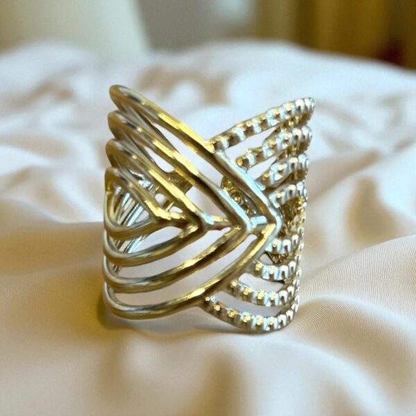 Echo Ring gold - Edelstahl, verstellbar