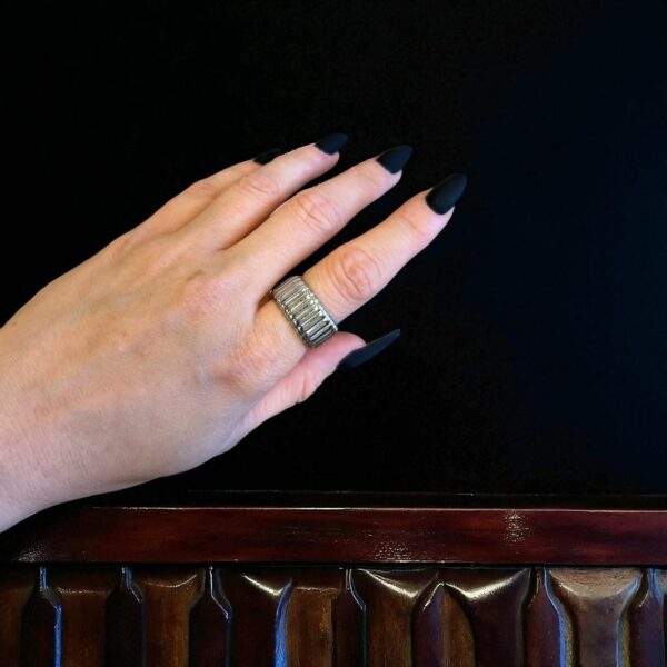 Column Ring silber - Edelstahl, verstellbar - Image 2