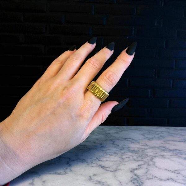 Column Ring gold - Edelstahl, verstellbar - Image 2