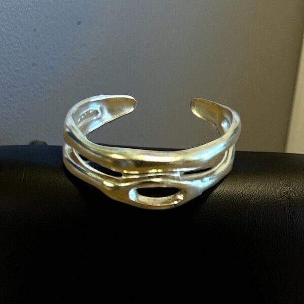 Open Flow Ring gold - Edelstahl, verstellbar