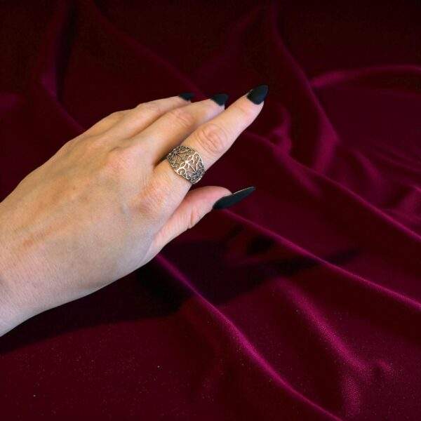 Ornament Dream Ring silber - Edelstahl, verstellbar - Image 2