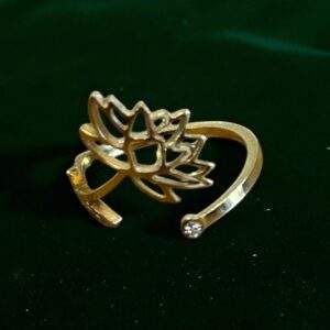 Lotus Shine Ring gold - Edelstahl, verstellbar