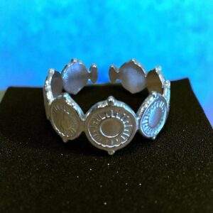 Sun Circle Ring silber - Edelstahl, verstellbar