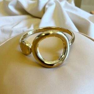 Infinity Lopp Ring gold - Edelstahl, verstellbar