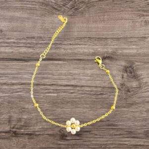 Golden Daisy Armband gold - Edelstahl, Wasserfest