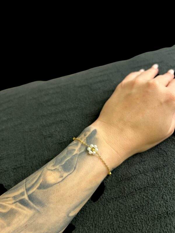 Golden Daisy Armband gold - Edelstahl, Wasserfest - Image 2
