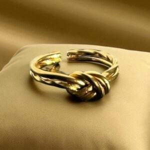 Timeless Knot Ring gold - Größenverstellbar, Edelstahl, Wasserfest