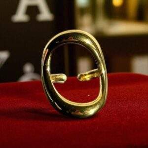 Infinity View Ring gold - Größenverstellbar, Edelstahl, Wasserfest
