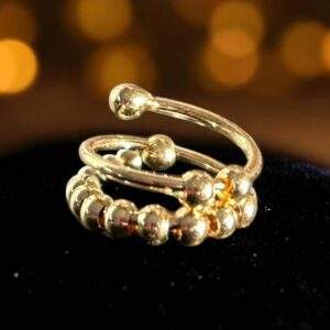 Zen Flow Ring gold - Größenverstellbar, Edelstahl, Wasserfest (Anxiety Ring)