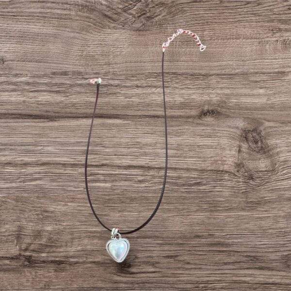 Moonlight Heart Choker silber