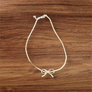 Silver Bow Choker silber - Edelstahl, Wasserfest