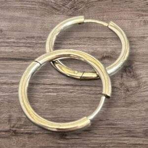 Pure Hoop Ohrringe silber - Edelstahl, Wasserfest (22mm)