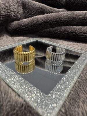 Atlas Line Ring gold / silber