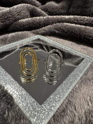 Oval Edit Ring gold / silber