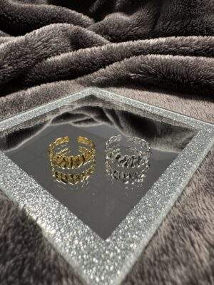 Struct Ring gold / silber