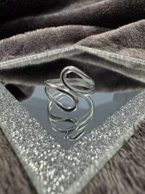 Double Arc Ring silber