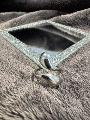 Liquid Drop Ring silber