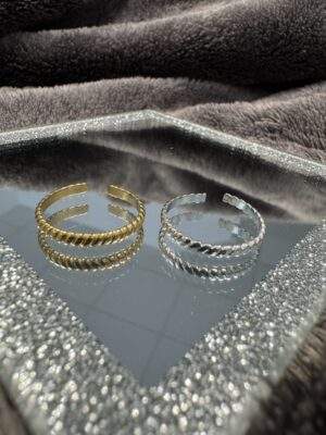 Braid Ring gold / silber